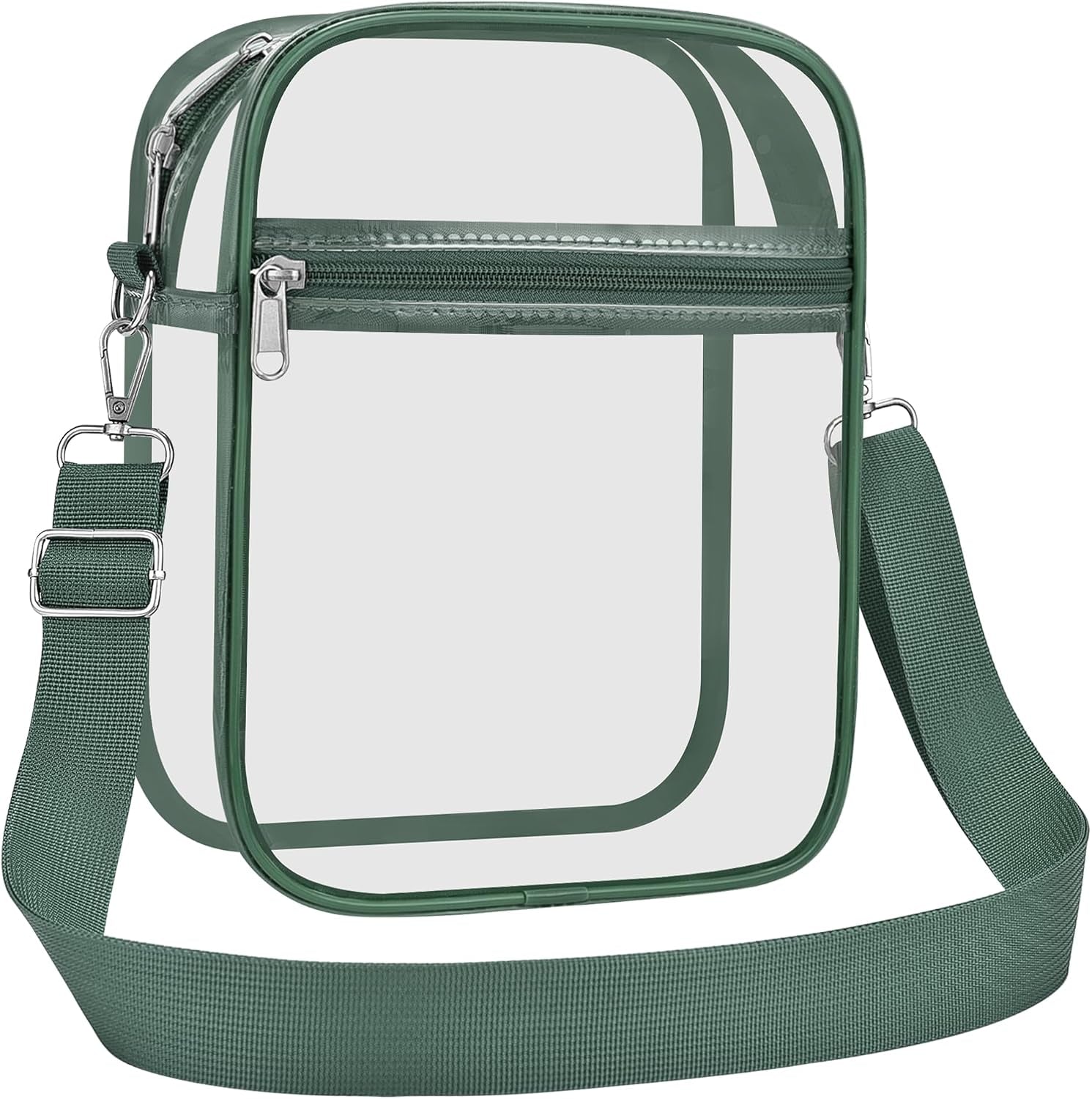 Clear Purse for Stadium Events Transparent Messenger Bag | Stadium Approved Clear Crossbody Bag with Adjustable Straps for Men and Women for Concerts, Game Days, Outdoor Events