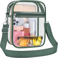 Clear Purse for Stadium Events Transparent Messenger Bag | Stadium Approved Clear Crossbody Bag with Adjustable Straps for Men and Women for Concerts, Game Days, Outdoor Events