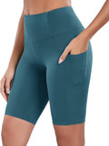 Women'S Yoga Short Side Pockets Workout Running Gym Shorts | High Waist 8”Biker Shorts for Women, Tummy Control Fitness Compression Cycling Short, Lift Volleyball Casual Walking Shorts