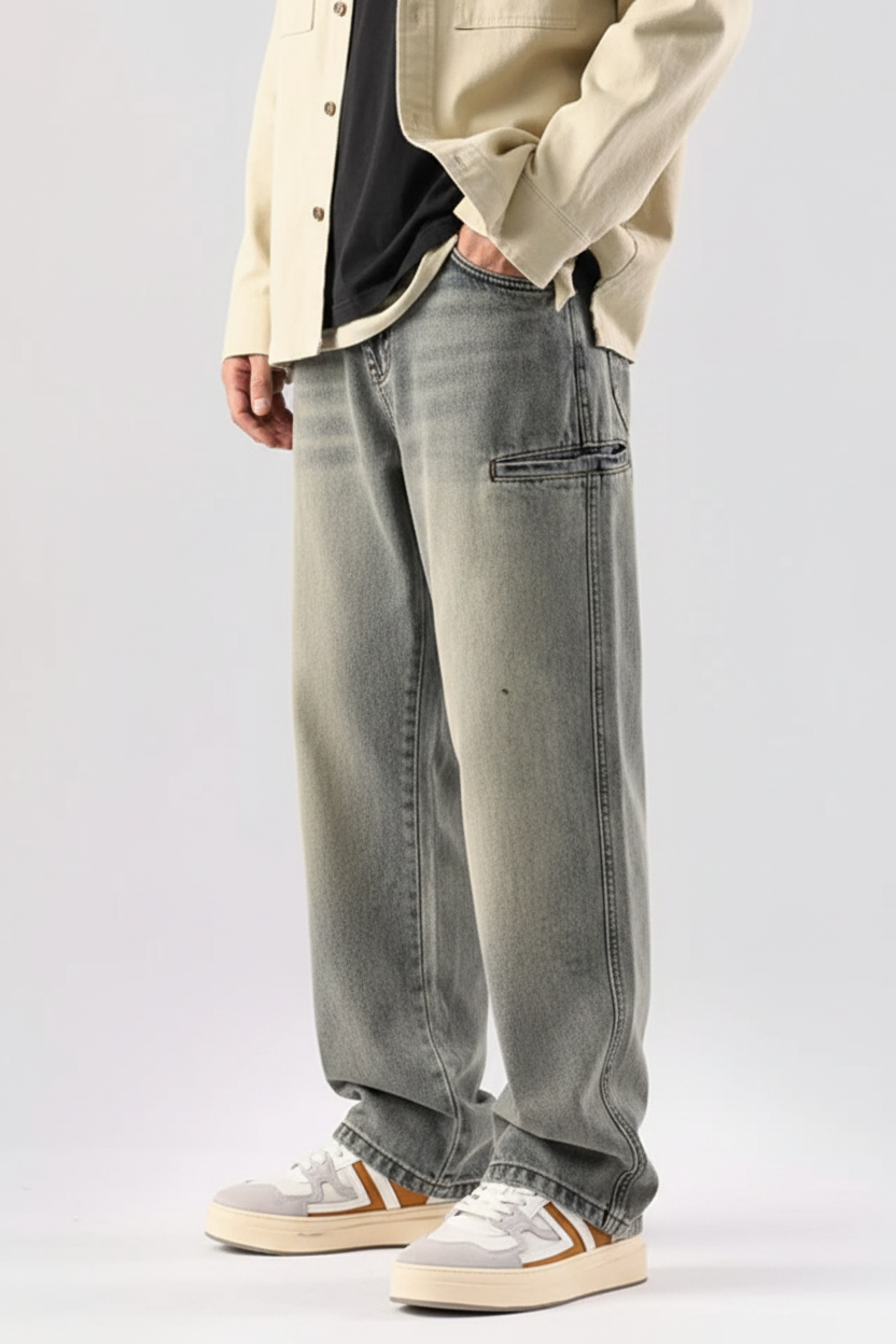 Men's Vintage Wash Relaxed Fit Jeans