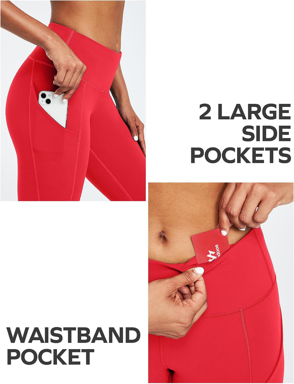 Leggings with Pockets for Women High Waisted Athletic Workout Compression Leggings Tummy Control Yoga Pants Women