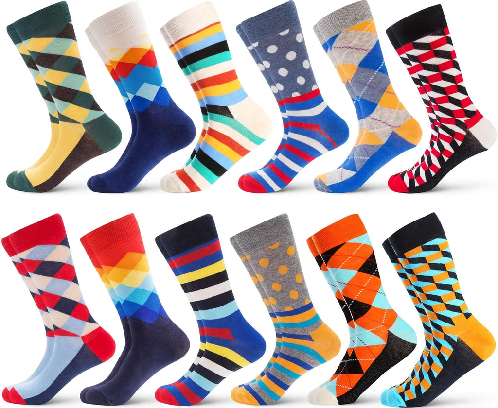 Rainbow Crew - 12 Pack Happy Socks