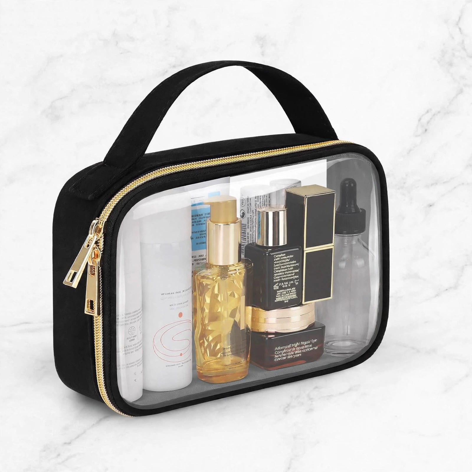 Clear Travel Set - 3pcs Black