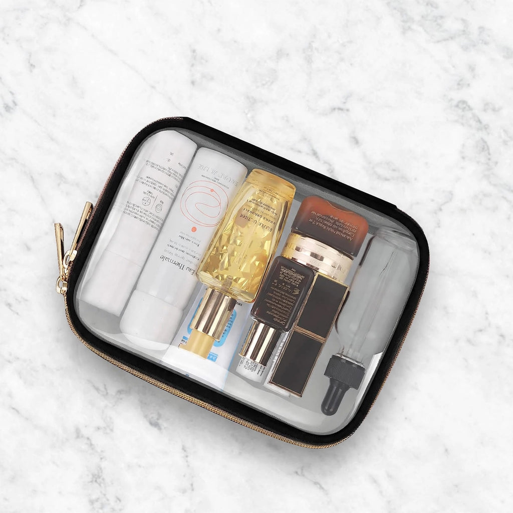 Clear Travel Set - 3pcs Black