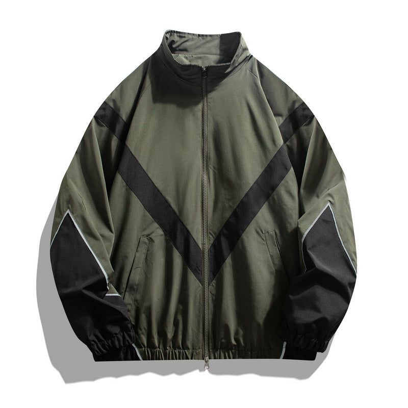Retro V-Stripe Windbreaker Jacket