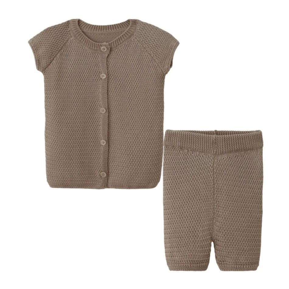 AS  SS26 Heritage collection brown Checked smocking  girls dress knitting boys sister brother family match clothes