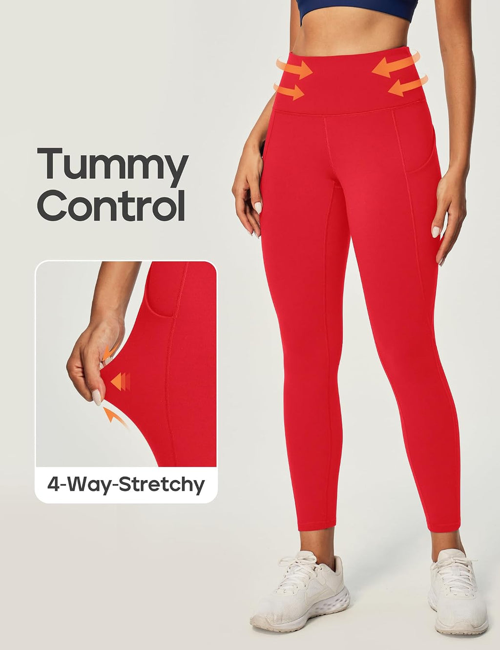 Leggings with Pockets for Women High Waisted Athletic Workout Compression Leggings Tummy Control Yoga Pants Women