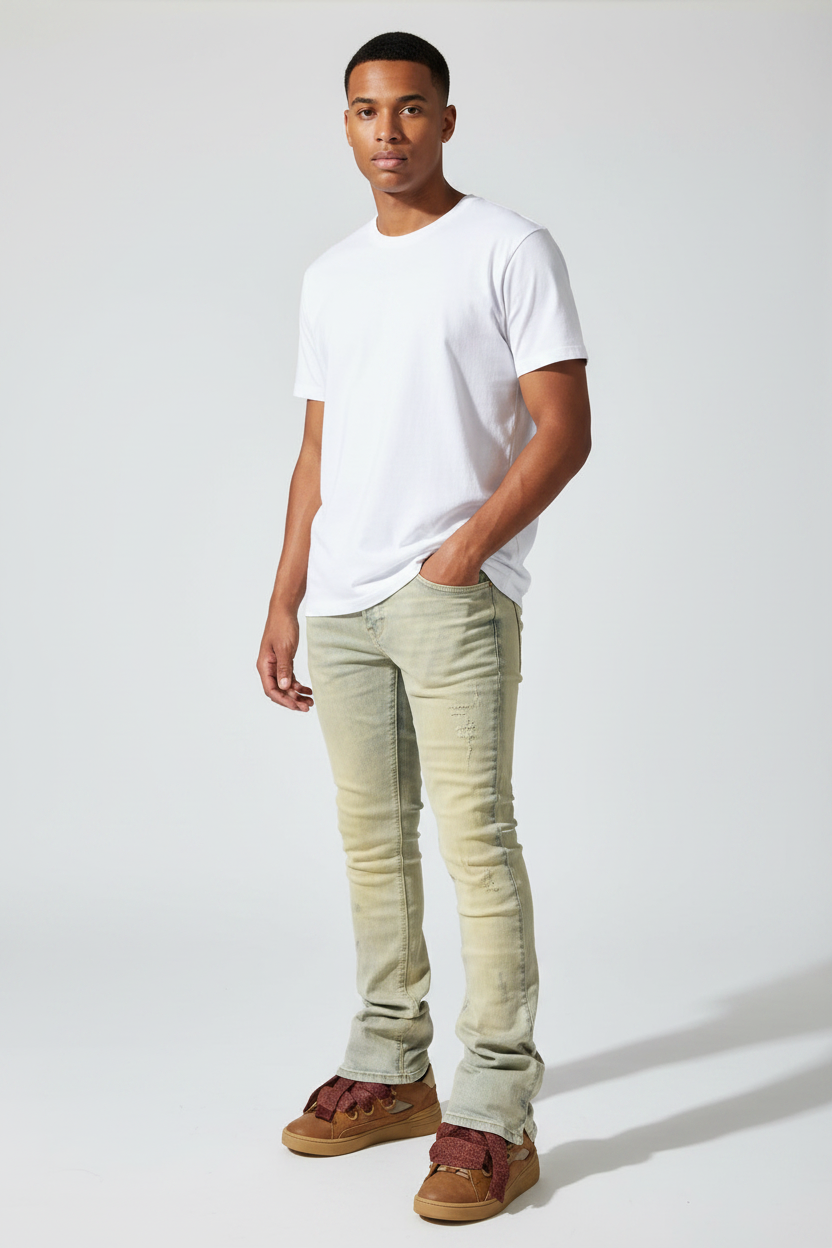 SERENEDE Jeans Stacked Skinny Light Green